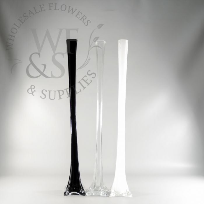 Borgmester roman Mundskyl Eiffel Tower Glass Vase in Clear, Black, Blue or White, Glass Eiffel Vases  Cheap - Wholesale Flowers and Supplies - Wholesale Flowers and Supplies