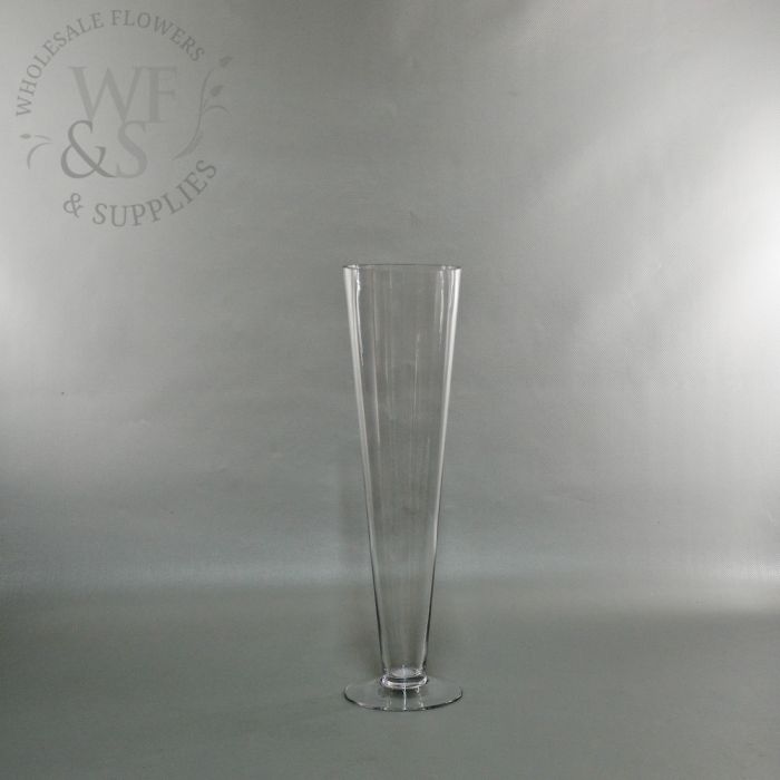 5" x 16" Trumpet Pilsner Glass Vase Clear Set of 6 Mega Vases 