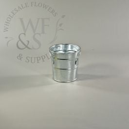 9 inch White Enamel French Flower Bucket