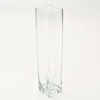 10" Tall Square Glass Bud Vase -1