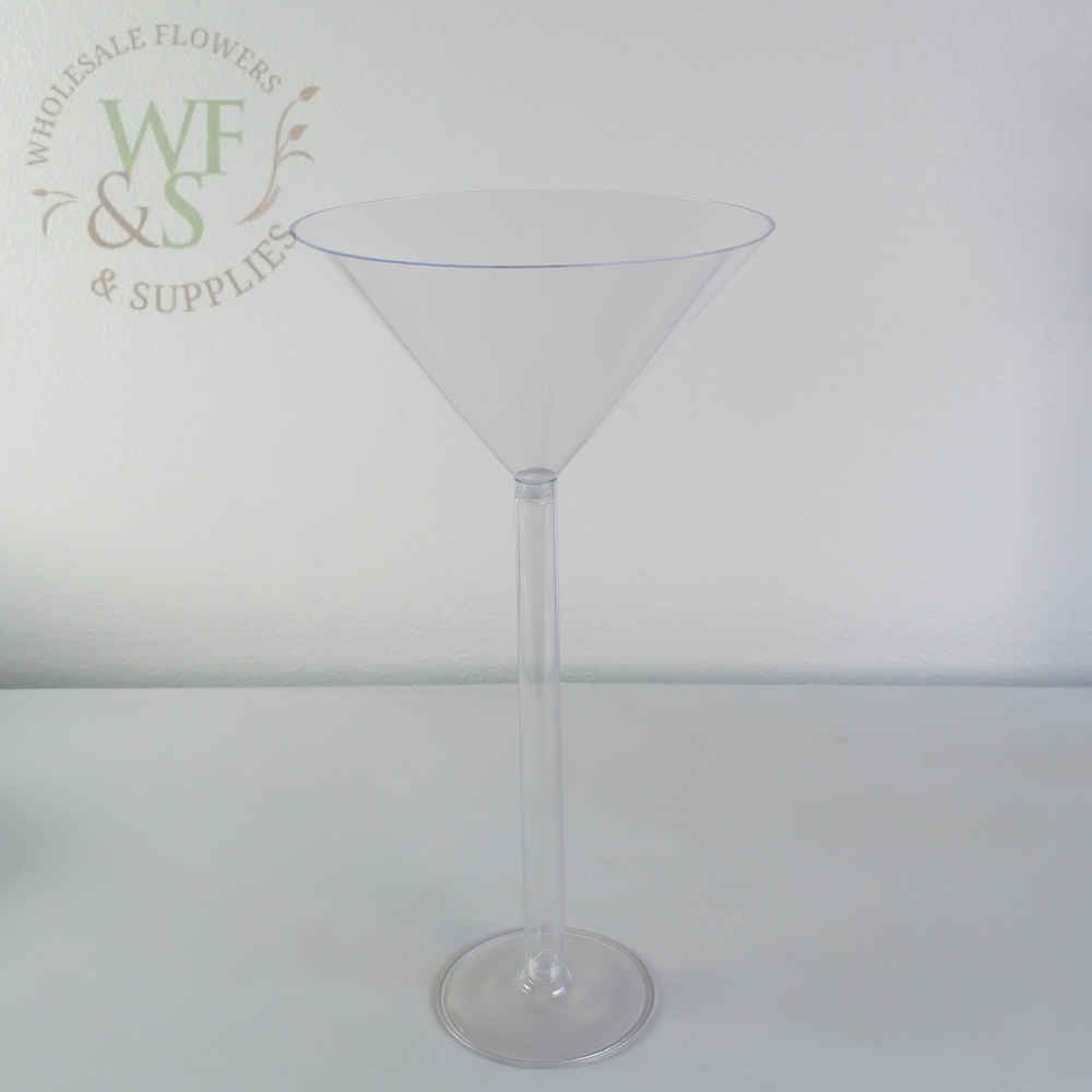 Tall Plastic Martini Vase Glass 18"-1