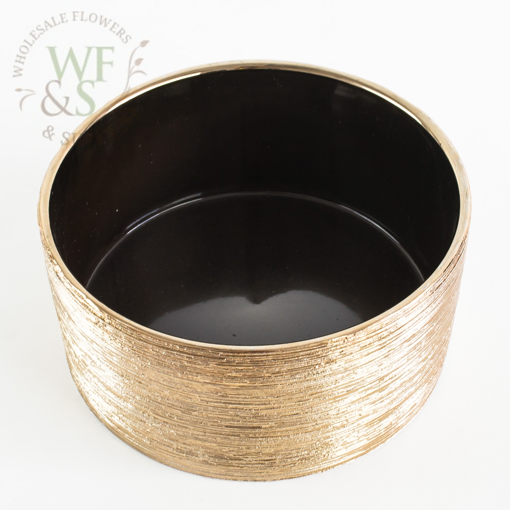 Gold Ceramic Cylinder Vases