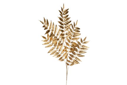 41" Metallic Gold Leaf Fern Stem